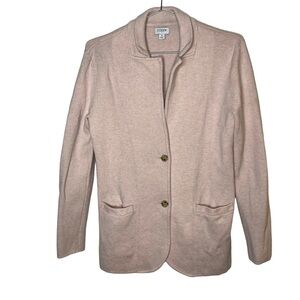 J. Crew Factory 100% Cotton Knit Sweater Blazer Blush Pink Barbiecore Business